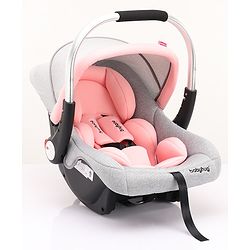 Babyhug Onyx Elite Car Seat cum Carry Cot with Rocking Base and aluminium handle - Grey & Green
