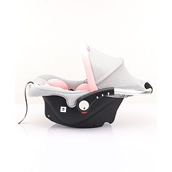 Babyhug Onyx Elite Car Seat cum Carry Cot with Rocking Base and aluminium handle - Grey & Green