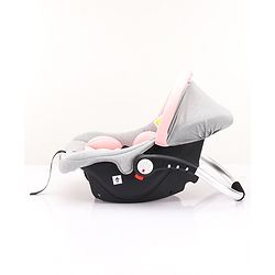 Babyhug Onyx Elite Car Seat cum Carry Cot with Rocking Base and aluminium handle - Grey & Green
