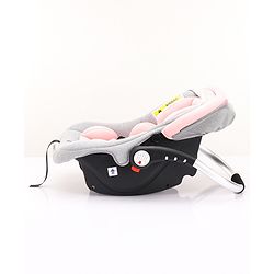 Babyhug Onyx Elite Car Seat cum Carry Cot with Rocking Base and aluminium handle - Grey & Green