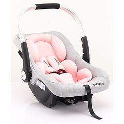 Babyhug Onyx Elite Car Seat cum Carry Cot with Rocking Base and aluminium handle - Grey & Green