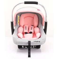 Babyhug Onyx Elite Car Seat cum Carry Cot with Rocking Base and aluminium handle - Grey & Green