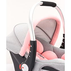 Babyhug Onyx Elite Car Seat cum Carry Cot with Rocking Base and aluminium handle - Grey & Green