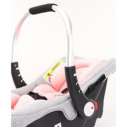 Babyhug Onyx Elite Car Seat cum Carry Cot with Rocking Base and aluminium handle - Grey & Green