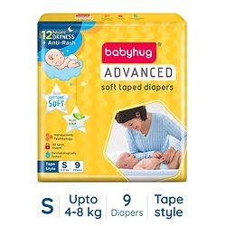 Babyhug Advanced Tape Style Diapers New Born Size - 10 Pieces