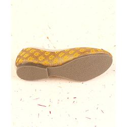 Cute Walk by Babyhug Foil Print Mojaris - Yellow
