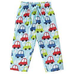 Babyhug Cotton Single Jersey Knit Full Sleeves Night Suit Car Print - Blue