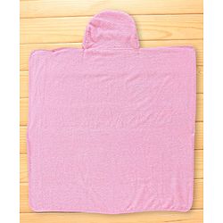 Babyhug Woven Terry Hooded Towel Princess Print L 76.2 x B 76.2 cm - Pink