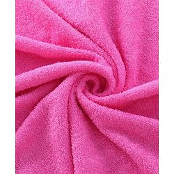 Babyhug Terry Woven Hooded Towel Owl Embroidery - Pink