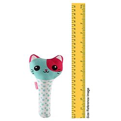 Babyhug Kitty Face Rattle Soft Toy with Squeeze Handle - Multicolor