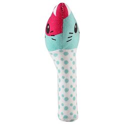Babyhug Kitty Face Rattle Soft Toy with Squeeze Handle - Multicolor