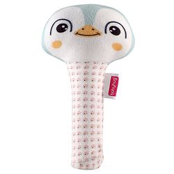 Babyhug Kitty Face Rattle Soft Toy with Squeeze Handle - Multicolor