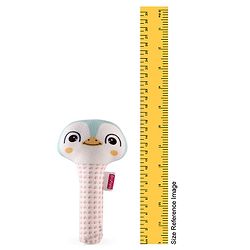 Babyhug Kitty Face Rattle Soft Toy with Squeeze Handle - Multicolor