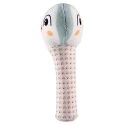 Babyhug Kitty Face Rattle Soft Toy with Squeeze Handle - Multicolor