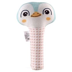 Babyhug Kitty Face Rattle Soft Toy with Squeeze Handle - Multicolor
