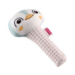 Babyhug Kitty Face Rattle Soft Toy with Squeeze Handle - Multicolor