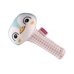Babyhug Kitty Face Rattle Soft Toy with Squeeze Handle - Multicolor