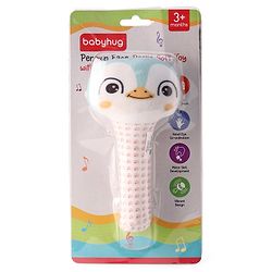 Babyhug Kitty Face Rattle Soft Toy with Squeeze Handle - Multicolor