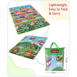 Babyhug Cow & Lion Printed Play Mat  - Green