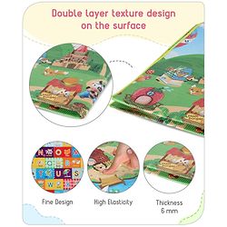 Babyhug Cow & Lion Printed Play Mat  - Green