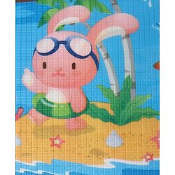 Babyhug Cow & Lion Printed Play Mat  - Green