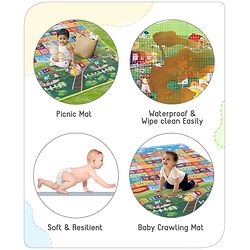 Babyhug Cow & Lion Printed Play Mat  - Green