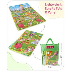 Babyhug Cow & Lion Printed Play Mat  - Green