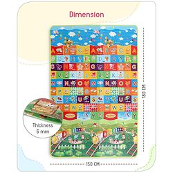 Babyhug Cow & Lion Printed Play Mat  - Green