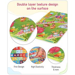 Babyhug Cow & Lion Printed Play Mat  - Green