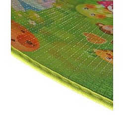 Babyhug Cow & Lion Printed Play Mat  - Green