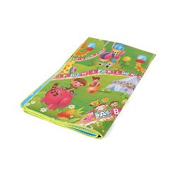 Babyhug Cow & Lion Printed Play Mat  - Green