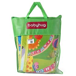 Babyhug Cow & Lion Printed Play Mat  - Green