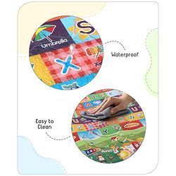 Babyhug Dinosaurs Printed Play Mat  - Yellow & Blue