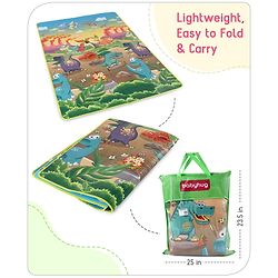 Babyhug Dinosaurs Printed Play Mat  - Yellow & Blue