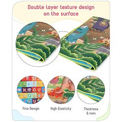 Babyhug Dinosaurs Printed Play Mat  - Yellow & Blue