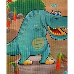 Babyhug Dinosaurs Printed Play Mat  - Yellow & Blue