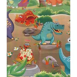 Babyhug Dinosaurs Printed Play Mat  - Yellow & Blue