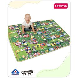Babyhug Numbers & Train Printed Play Mat  - Green