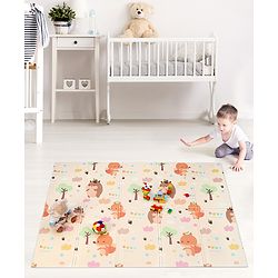 Babyhug XPE Waterproof Folding Mat With Bear Print - Orange