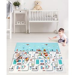 Babyhug XPE Waterproof Folding Mat With Bear Print - Orange