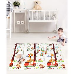 Babyhug XPE Waterproof Folding Mat With Bear Print - Orange