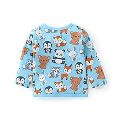Babyhug 100% Cotton Knit Full Sleeves Front Open Vests Panda Print Pack of 3 - Multicolour