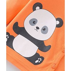 Babyhug 100% Cotton Knit Full Sleeves Front Open Vests Panda Print Pack of 3 - Multicolour
