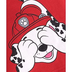 Babyhug Single Jersey Paw Patrol Full Sleeves Night Suit Marshall Printed - Red