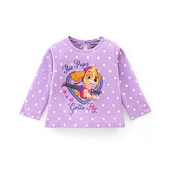 Babyhug Cotton Knit Full Sleeves Paw Patrol Print Night Suit - Lavender