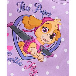 Babyhug Cotton Knit Full Sleeves Paw Patrol Print Night Suit - Lavender