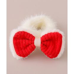 Babyhug Rubber Bands with Bow Appliques Pack of 6 -Red and White