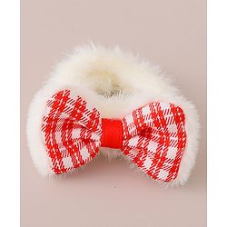 Babyhug Rubber Bands with Bow Appliques Pack of 6 -Red and White