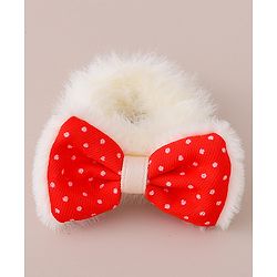 Babyhug Rubber Bands with Bow Appliques Pack of 6 -Red and White