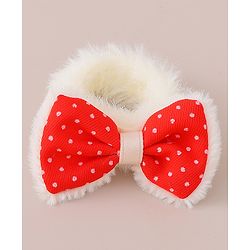 Babyhug Rubber Bands with Bow and Cherry Appliques Pack of 6 - Red and White